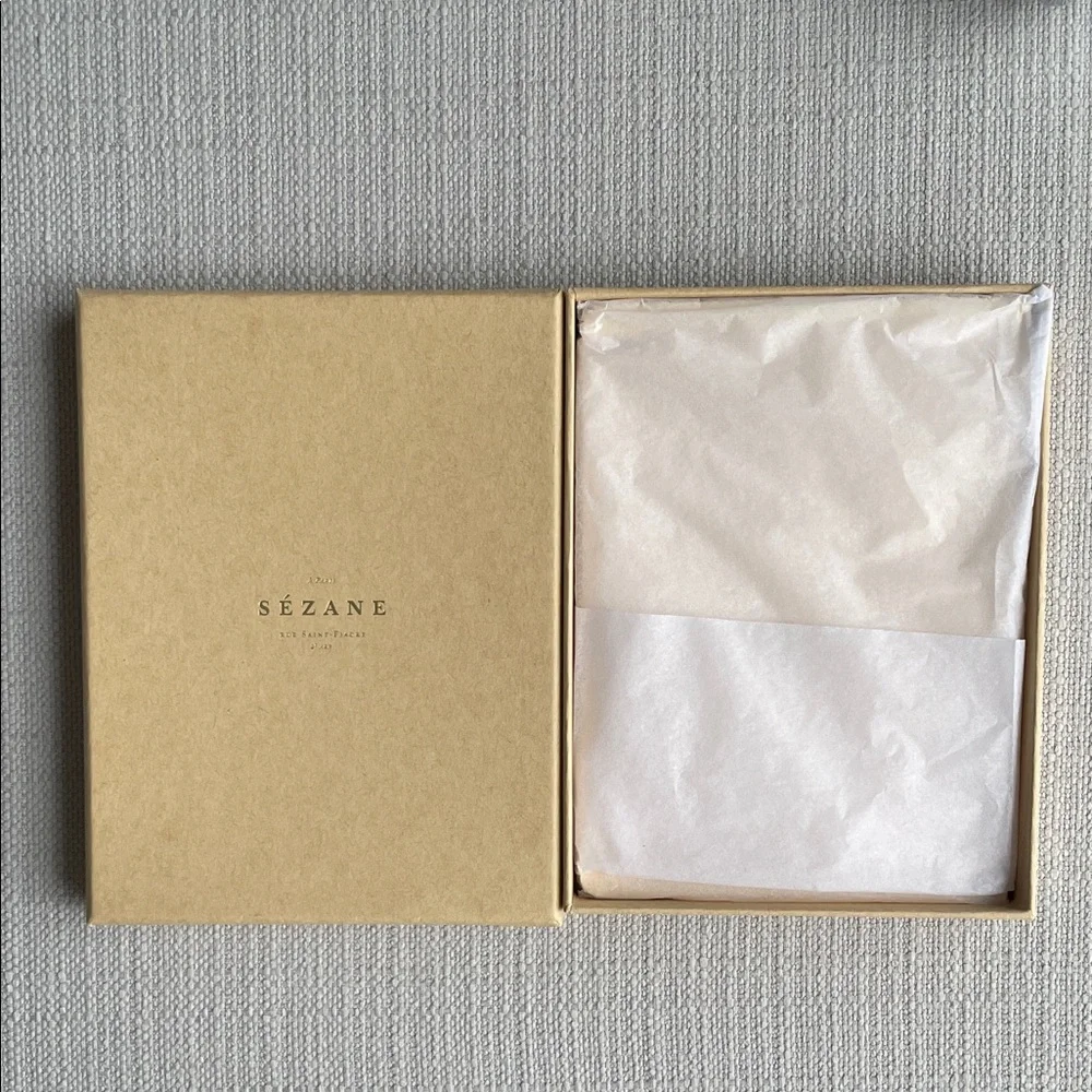 Sezane La Magie Cream Notebook in box